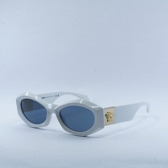 NEW VERSACE VE4466U 546280 WHITE/DARK BLUE SUNGLASSES - Picture 1 of 11